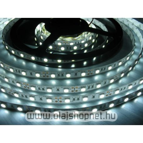 Flexibilis SMD LED szalag, vizálló, 60LED/m, fehér fényű, méterben