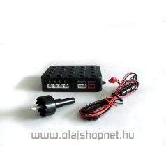 Négyszenzoros tolatóradar, színes LED kijelzővel,