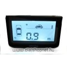 Négyszenzoros tolatóradar, LCD kijelzővel, 24 hónap garancia