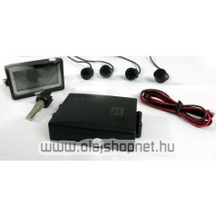   Négyszenzoros tolatóradar, LCD kijelzővel, 24 hónap garancia