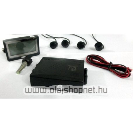 Négyszenzoros tolatóradar, LCD kijelzővel, 24 hónap garancia