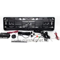   3 szenzoros, rendszámtábla keretbe integrált tolatóradar LED kijelzővel, hangjelzéssel