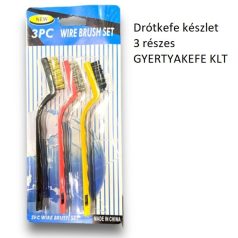 Drótkefe készlet 3 részes GYERTYAKEFE KLT