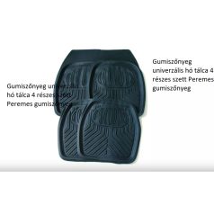   Gumiszőnyeg univerzális hó tálca 4 részes szett Peremes gumiszőnyeg