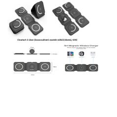   Choetech 3-1ben (összecsukható vezeték nélküli,fekete), töltő