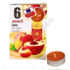 BARACK teamécses, illatgyertya 6 db-os ( PEACH)