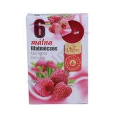 MÁLNA teamécses, illatgyertya 6 db-os