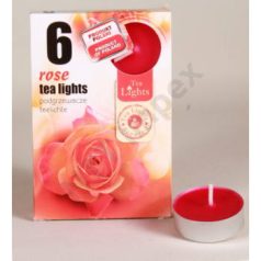 RÓZSA Teamécses illatgyertya A6 6db-os