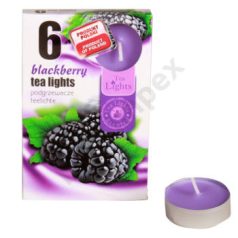 SZEDER teamécses, illatgyertya 6 db-os (BLACKBERRY)