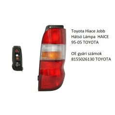 Toyota Hiace Jobb Hátsó Lámpa  HAICE 95-05 TOYOTA 