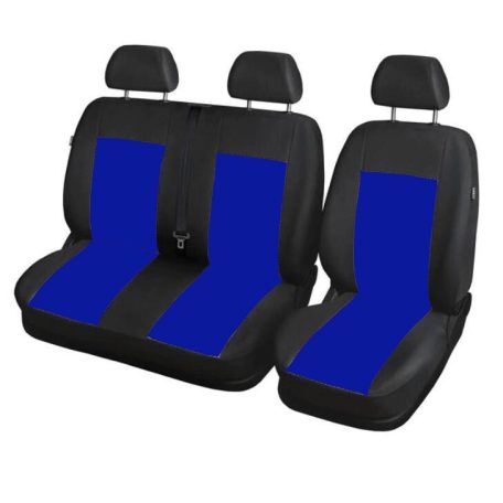 Furgon üléshuzat, 1+2 fekete-kék színű ( Kisteher autó üléshuzat )