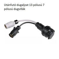 Utánfutó dugaljzat 13 pólusú 7 pólusú dugvillák