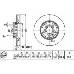 Vw Passat Első Féktárcsa 312 mm 2000-2005 LPR