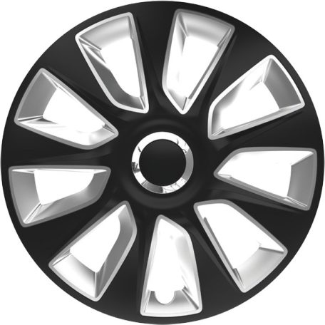 14" Stratos Ring Chrome Black & Silver