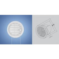 SZELLŐZŐKARIKA VM 110 MM  ZÁRHATÓ FEHÉR