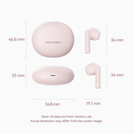 Bluetooth fülhallgató Vention E06  Bluetooth 5.3  Vezeték nélküli (Fehér, Kék, Rózsaszín, Fekete)