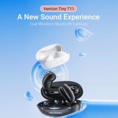   Bluetooth fülhallgató 5.3 Vention T11 TWS,Tiny earbuds  (Fehér, Fekete) 