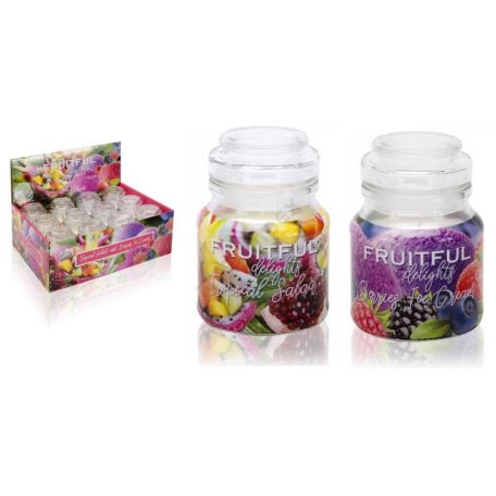 Bartek Üveg tetős gyertya 130g több féle illatból választható