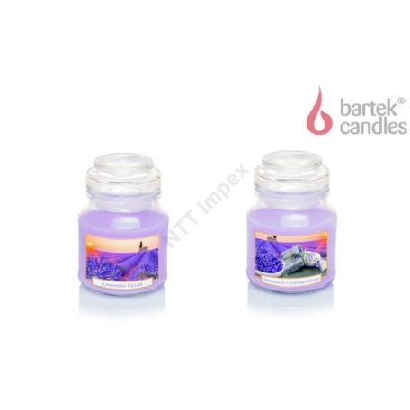 Bartek Üveg tetős gyertya 130g több féle illatból választható