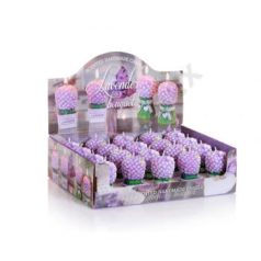 Díszgyertya 75mm Levender B. Figurka MIX 20db/dob.