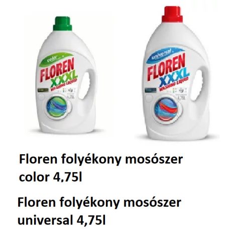 Floren folyékony mosószer universal 4,75l, color 4,75l