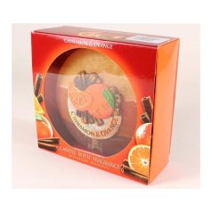 Díszgyertya Narancs - Fahéj képes 