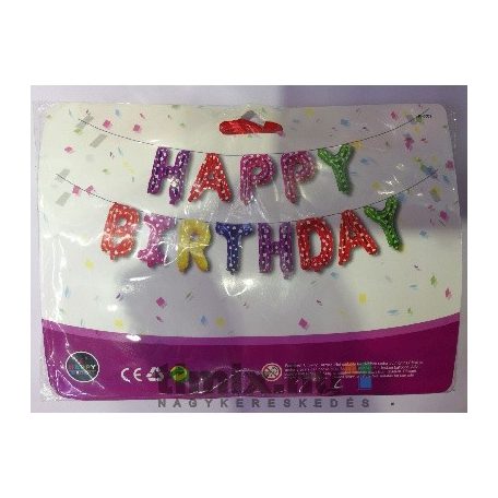 Happy birthday felirat,dekoráció