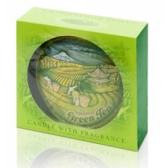 Díszgyertya kép 130mm Zöld tea